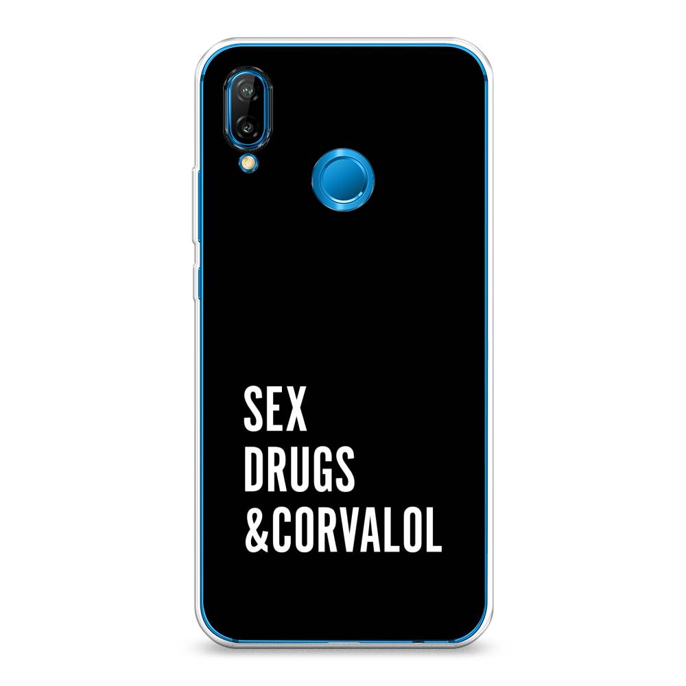

Чехол на Huawei P20 Lite "Corvalol", Черный;серый;белый, 64450-6