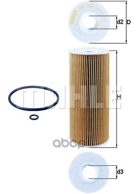 

Фильтр масляный Mahle/Knecht OX143D, OX143D