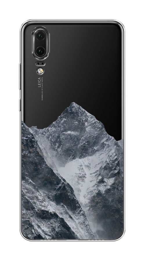 

Чехол на Huawei P20 "Горы арт 4", Серый;бежевый, 64350-2