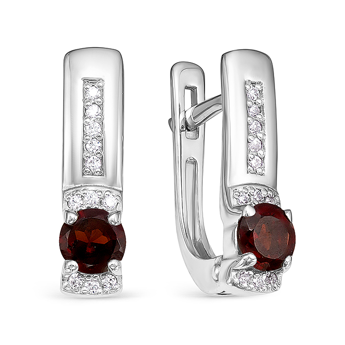 

Серьги из серебра с гранатом АЛЬКОР 02-0365/00ГР-00, 02-0365/00ГР-00