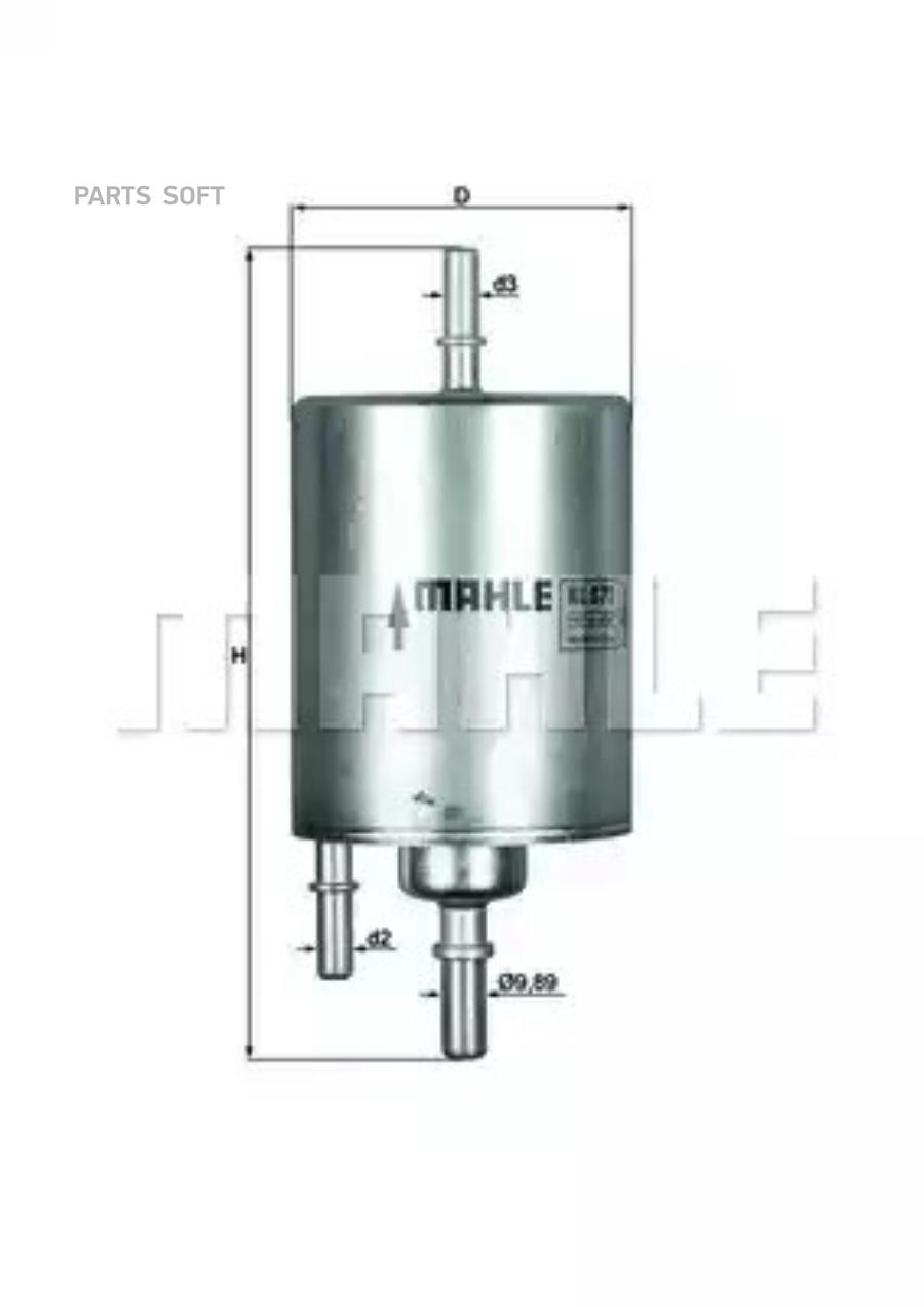

Фильтр топливный MAHLE KL571, KL571