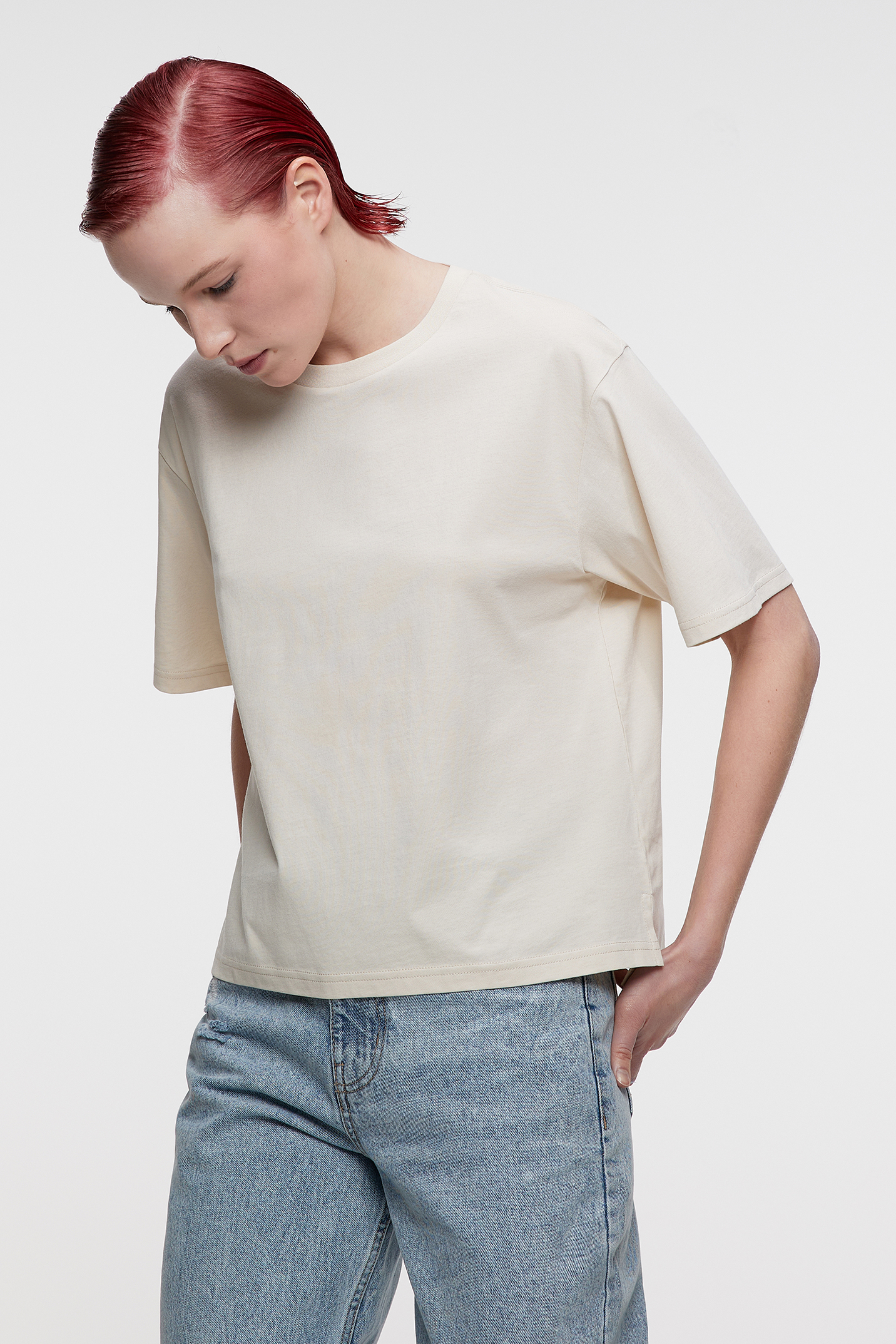 

Футболка женская Befree 2321219417 бежевая M, 2321219417