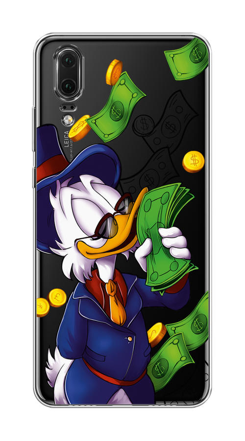 

Чехол на Huawei P20 "Scrooge McDuck with Money", Синий;зеленый;белый, 64350-6
