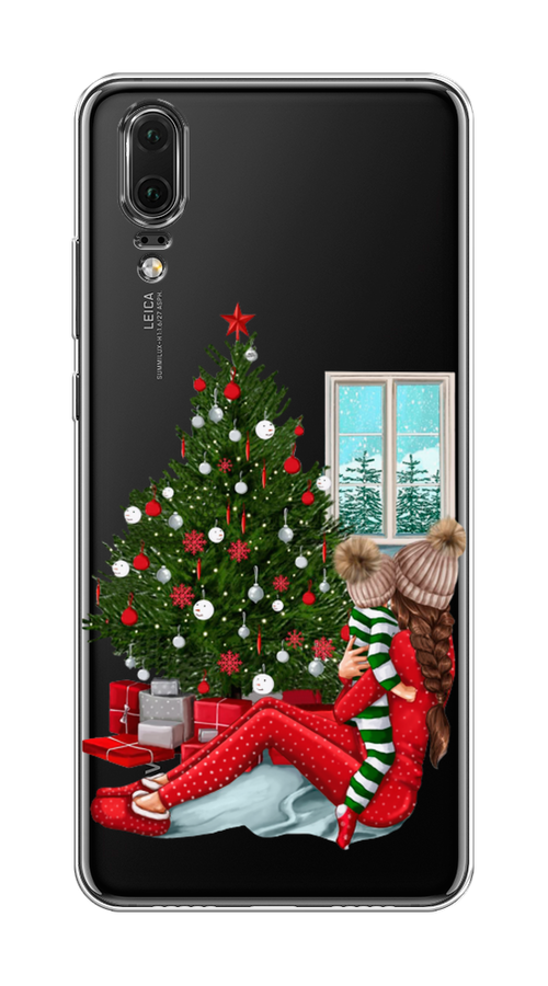 

Чехол на Huawei P20 "Новый год с мамой", Красный;зеленый;голубой, 64350-6