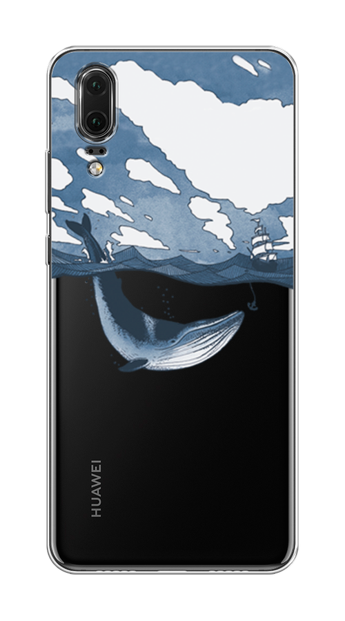 

Чехол на Huawei P20 "Большой кит", Синий, 64350-1