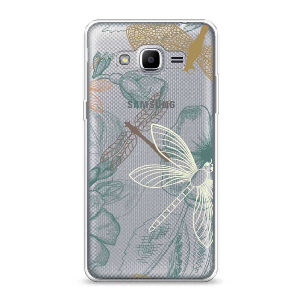 

Чехол Awog на Samsung Galaxy J2 Prime 2016 / Самсунг J2 Prime 2016 "Тени стрекоз", Коричневый;зеленый;белый, 22350-8