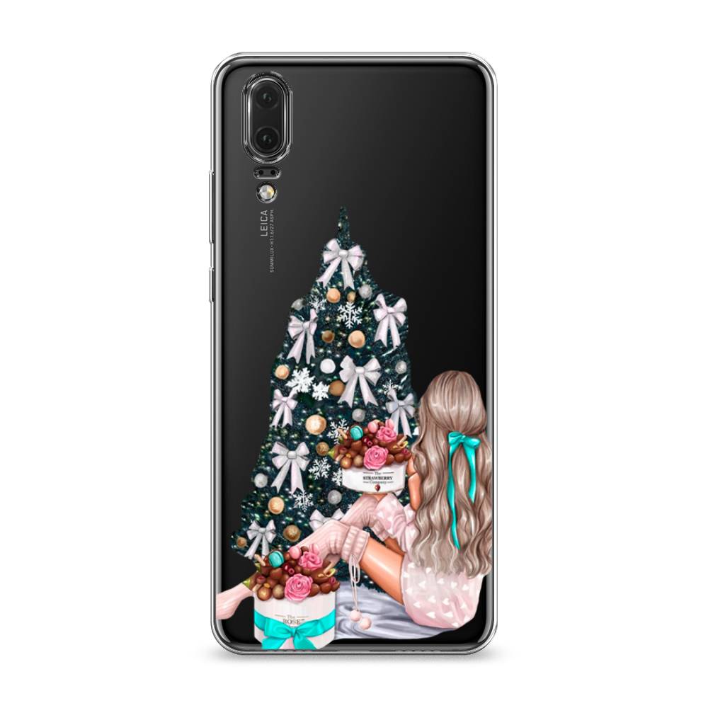 

Чехол на Huawei P20 "New Year", Зеленый;бежевый;голубой, 64350-5