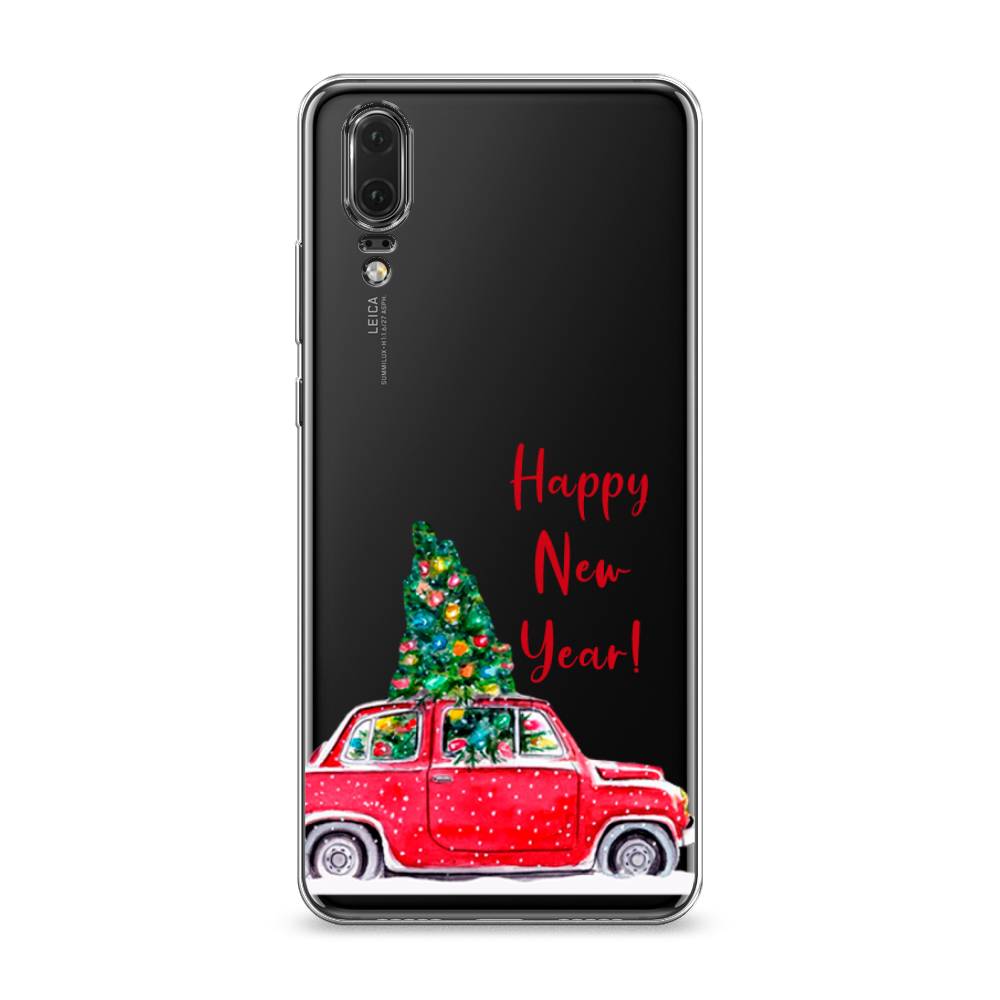 

Чехол на Huawei P20 "Happy New Year", Красный;зеленый, 64350-5