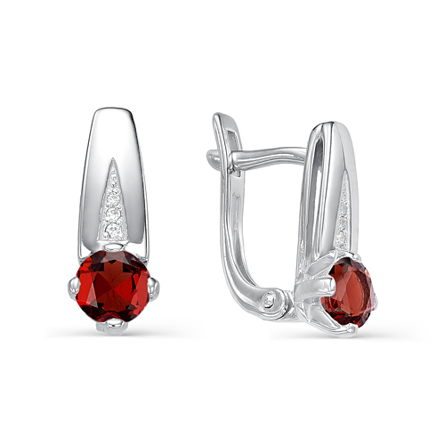 

Серьги из серебра с гранатом 02-0327/00ГР-00 АЛЬКОР, 02-0327/00ГР-00