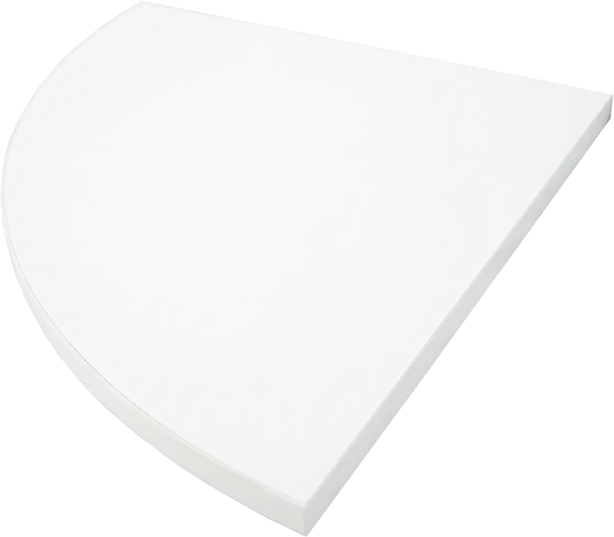 

Полка мебельная закруглённая секторальная 35x35x1.6 см ЛДСП цвет белый премиум