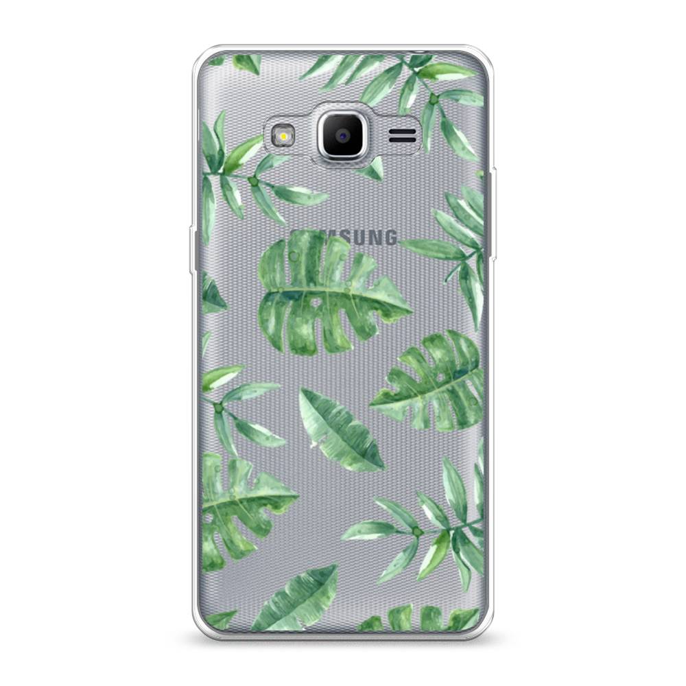 

Чехол Awog на Samsung Galaxy J2 Prime 2016 Нарисованные пальмовые листья", Зеленый, 22350-4