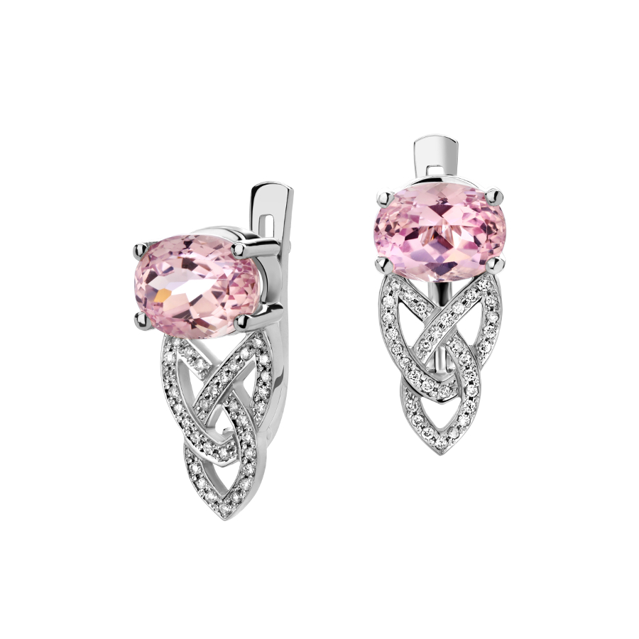 

Серьги из белого золота с бриллиантом Эстет 01С676501-11, 01С676501-11