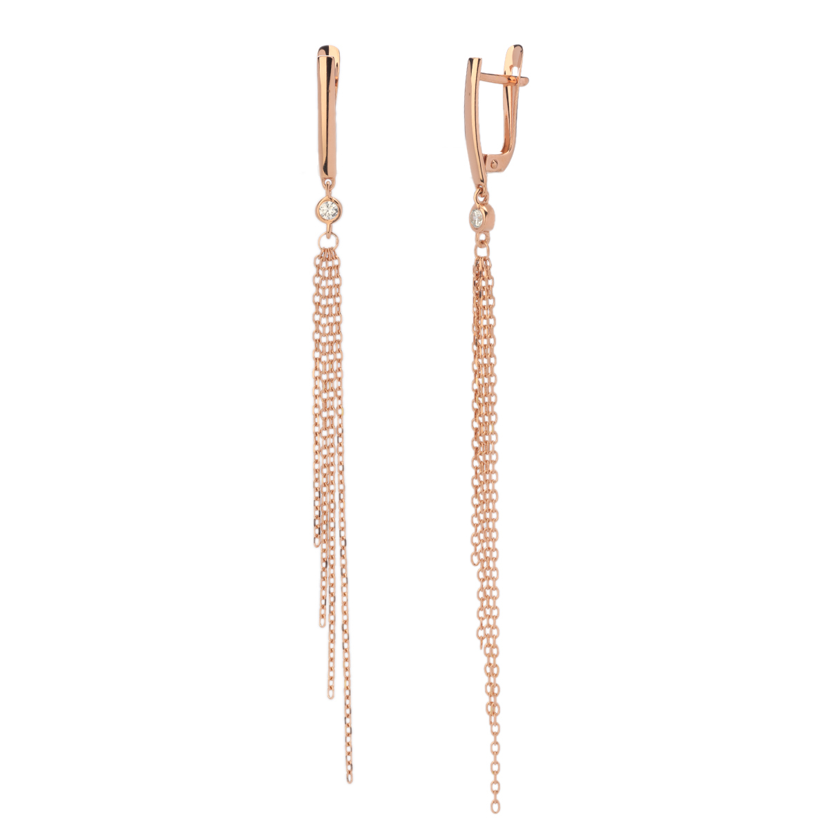 

Серьги из серебра с фианитом Эстет 01С158502А, 01С158502А