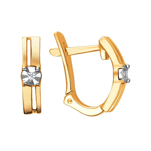 

Серьги из серебра с бриллиантом Эстет 01С6512249РА, 01С6512249РА