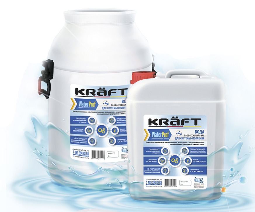 Вода для системы отопления KRAFT Water 20л.