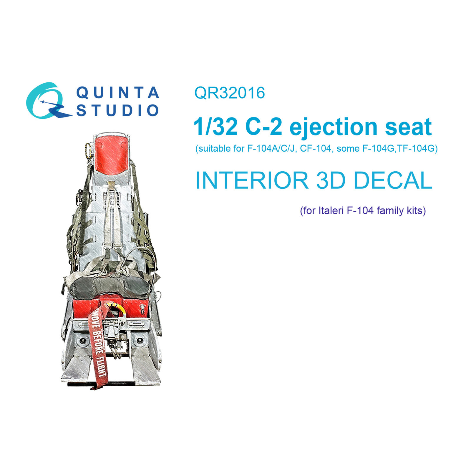 

Кресло Quinta Studio 1/32 C-2 для семейста F-104(Italeri)QR32016, Цветной