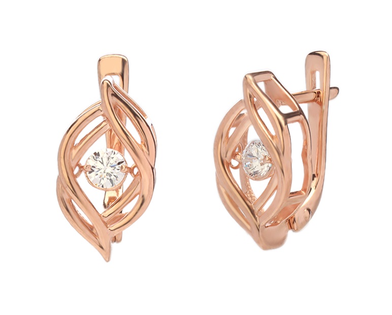 

Серьги из серебра с фианитом Эстет 01С1511851А, 01С1511851А