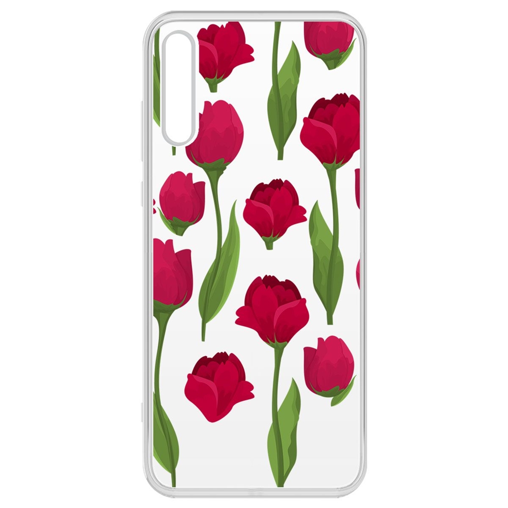 

Чехол-накладка Krutoff Clear Case Розы паттерн для Huawei Y8p/Honor 30i