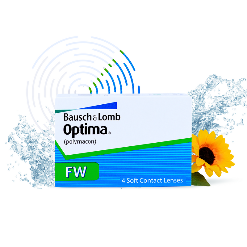 Контактные линзы Bausch + Lomb, Optima FW, квартальные, -3.25 / 8.7, 4 шт.