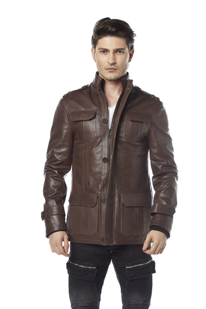 

Куртка мужская Hodore Deri H35-165-102 коричневая XS (доставка из-за рубежа), Коричневый, H35-165-102
