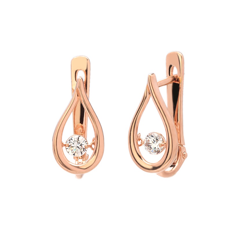 

Серьги из серебра с фианитом Эстет 01С157958А, 01С157958А