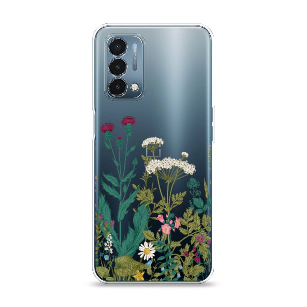 

Чехол на OnePlus Nord N200 5G "Дикие полевые цветы", Зеленый;розовый;белый, 152250-2