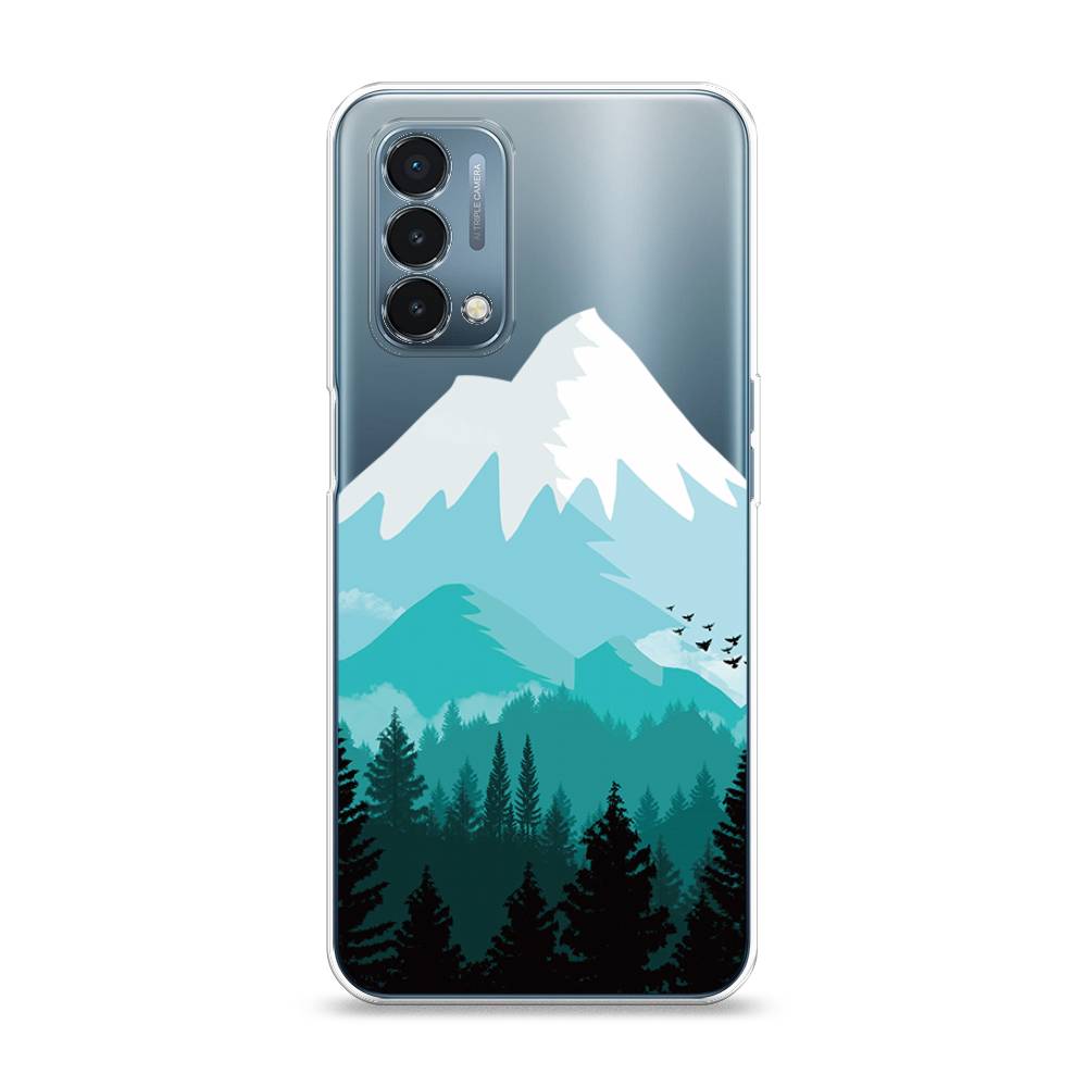 

Чехол на OnePlus Nord N200 5G "Синяя снежная гора", Белый;голубой, 152250-2