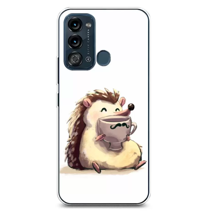 

Чехол Awog на Itel Vision 3 "Еж кофеман", Разноцветный, 3200850-10
