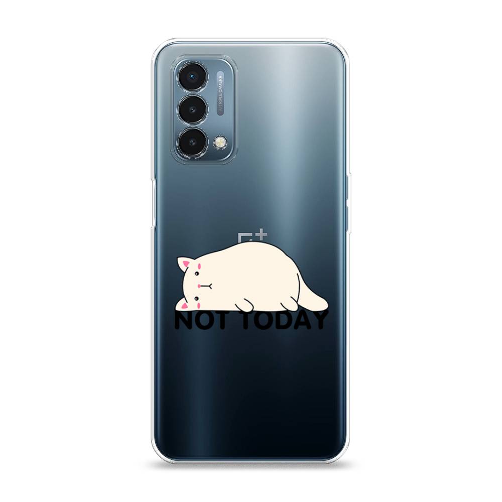 

Чехол на OnePlus Nord N200 5G "Cat not today", Белый;розовый;черный, 152250-1