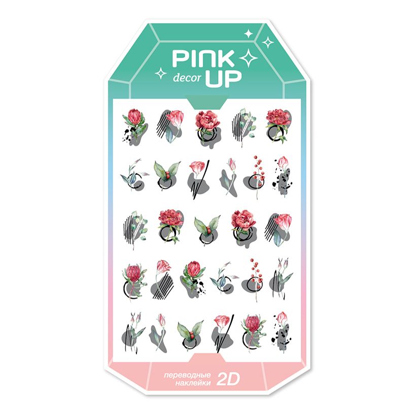 Наклейки для ногтей Pink Up Decor Spring Collection 2D переводные 129