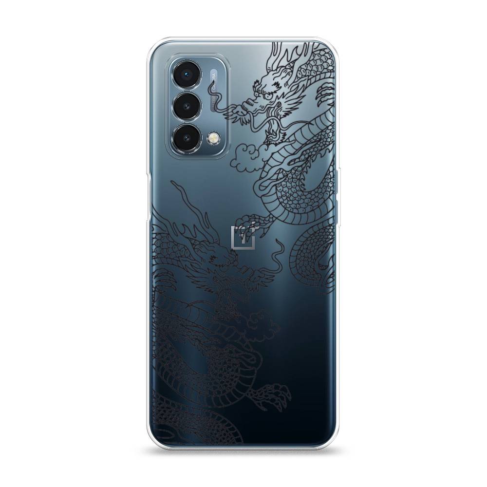 

Чехол на OnePlus Nord N200 5G "Два китайских дракона", Серый;черный, 152250-1