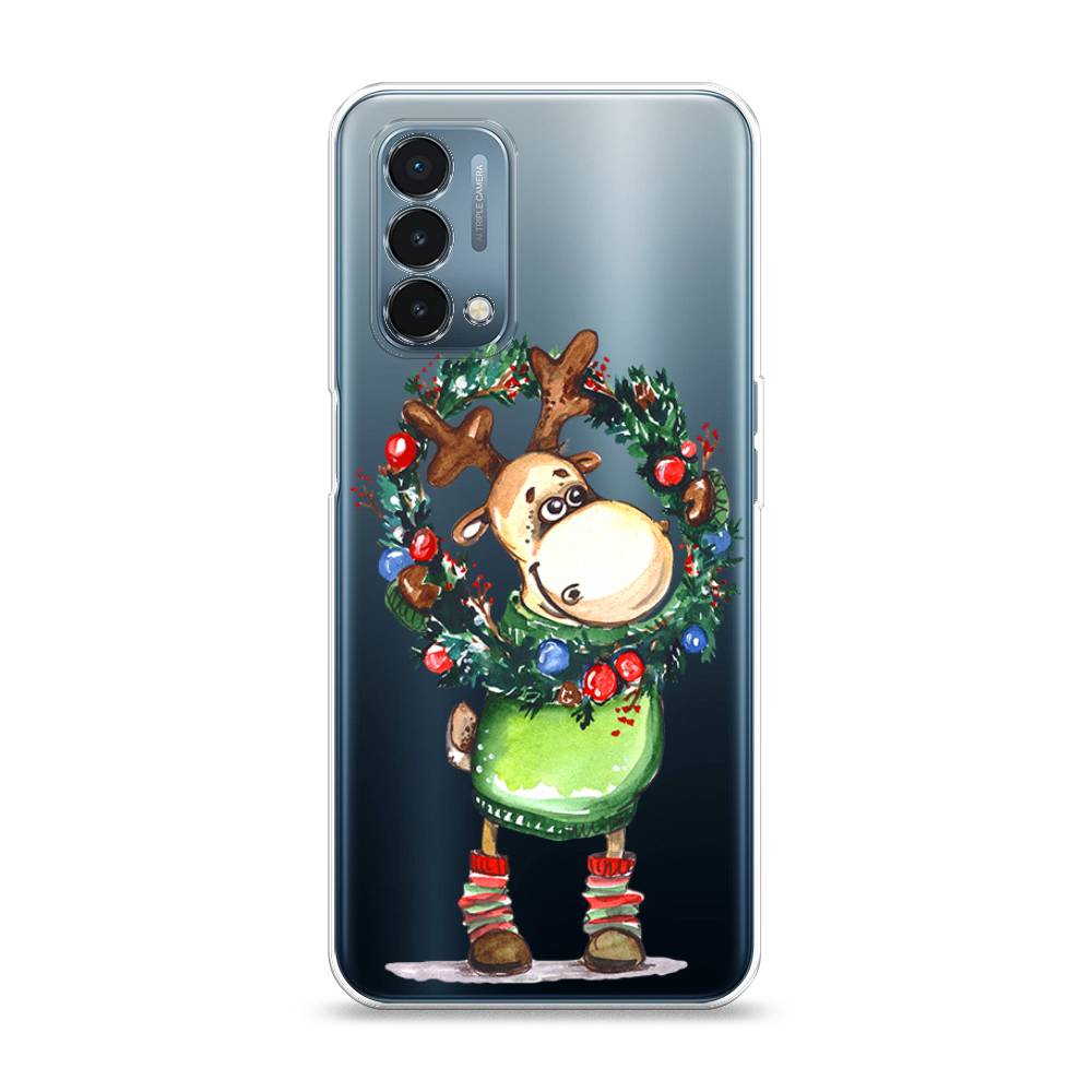 

Чехол на OnePlus Nord N200 5G "Олень с новогодним венком", 152250-4