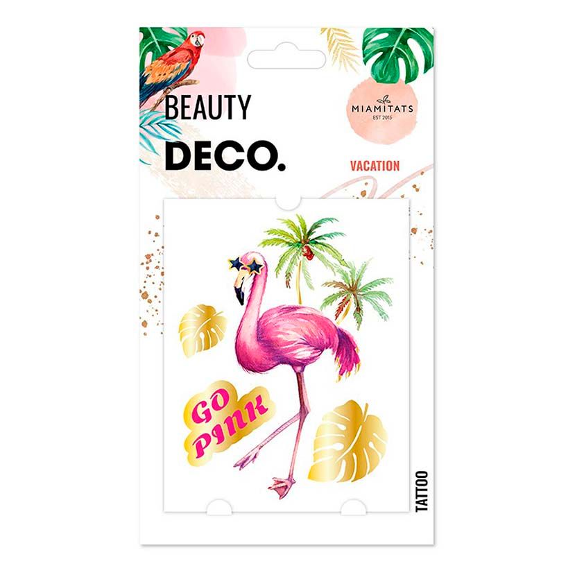 Татуировки переводные для тела Deco Watercolor Story by Miami tattoos Go pink