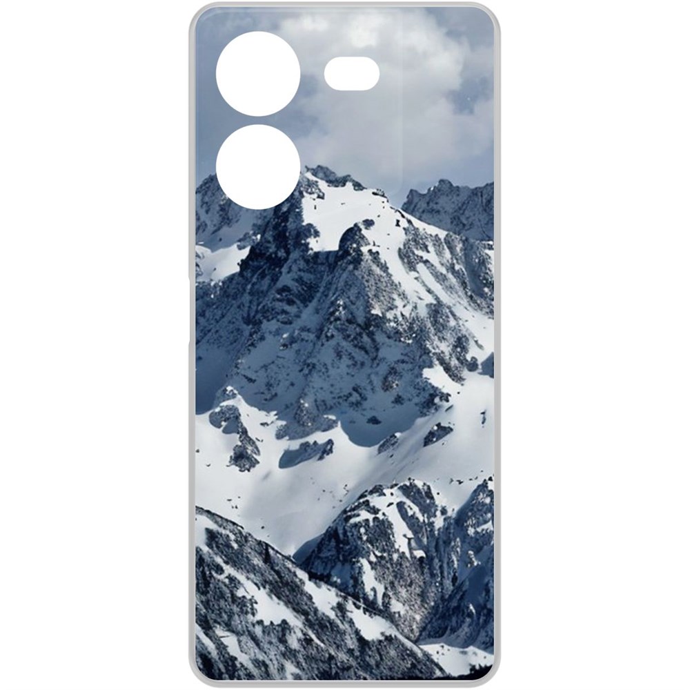 

Чехол-накладка Krutoff Clear Case Горы для TECNO Pova 5 Pro, Прозрачный