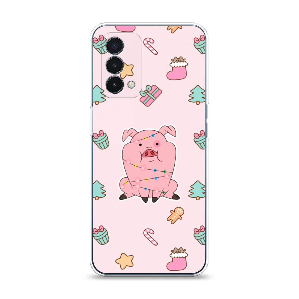 

Чехол на OnePlus Nord N200 5G "Розовая свинка", Розовый;зеленый, 152250-5