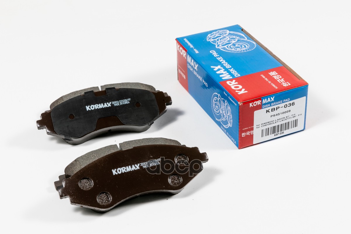 

Тормозные колодки KORMAX передние с антискрипной пластиной D11124M