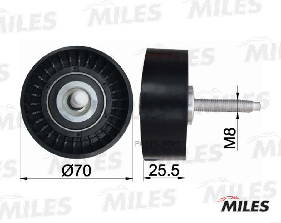 

MILES AG03026 Ролик ремня приводного FORD MONDEO 00- обводной