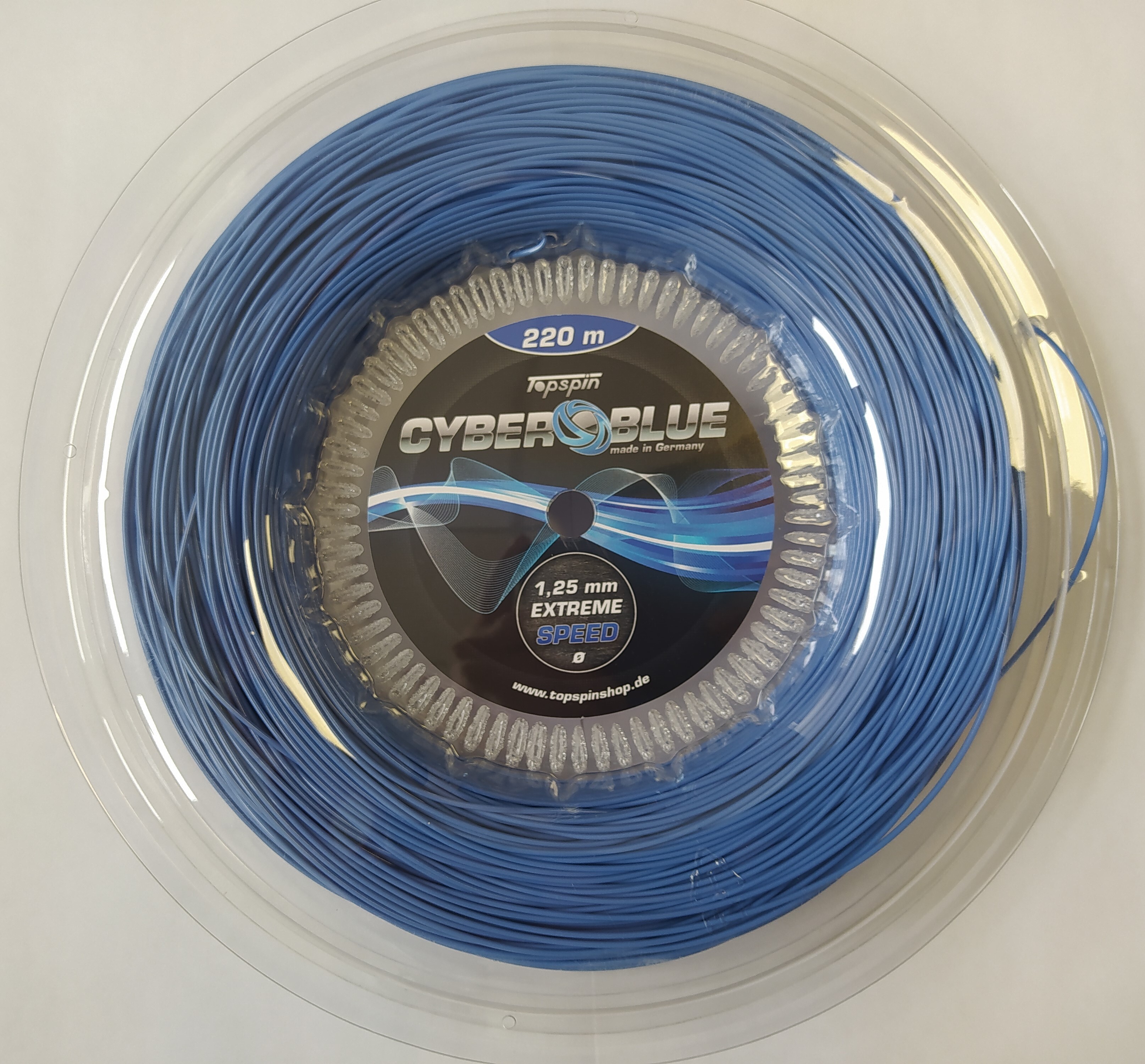 Струны для теннисной ракетки 220 м 1,25 мм Topspin CYBER BLUE EXTREME SPEED