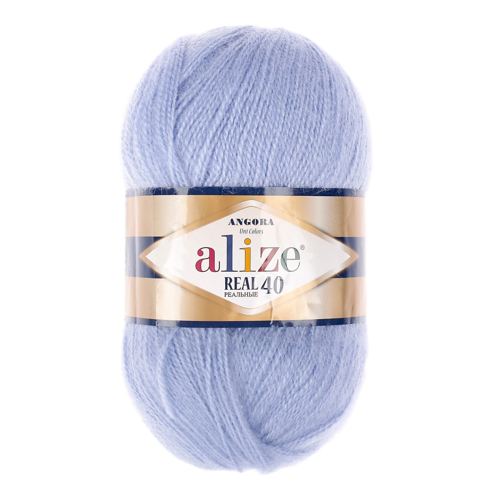 

Пряжа "Angora real 40" 60% акрил, 40% шерсть 430м/100гр (40 голубой), Пряжа для вязания "Angora real 40"