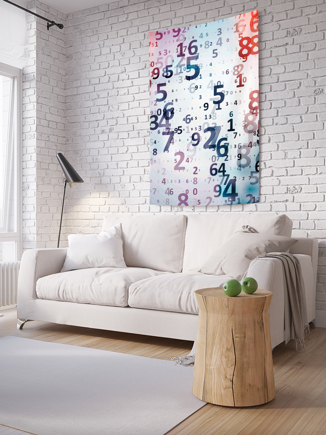 

Вертикальное фотопанно на стену JoyArty Падающие цифры 150x200 см, Падающие цифры