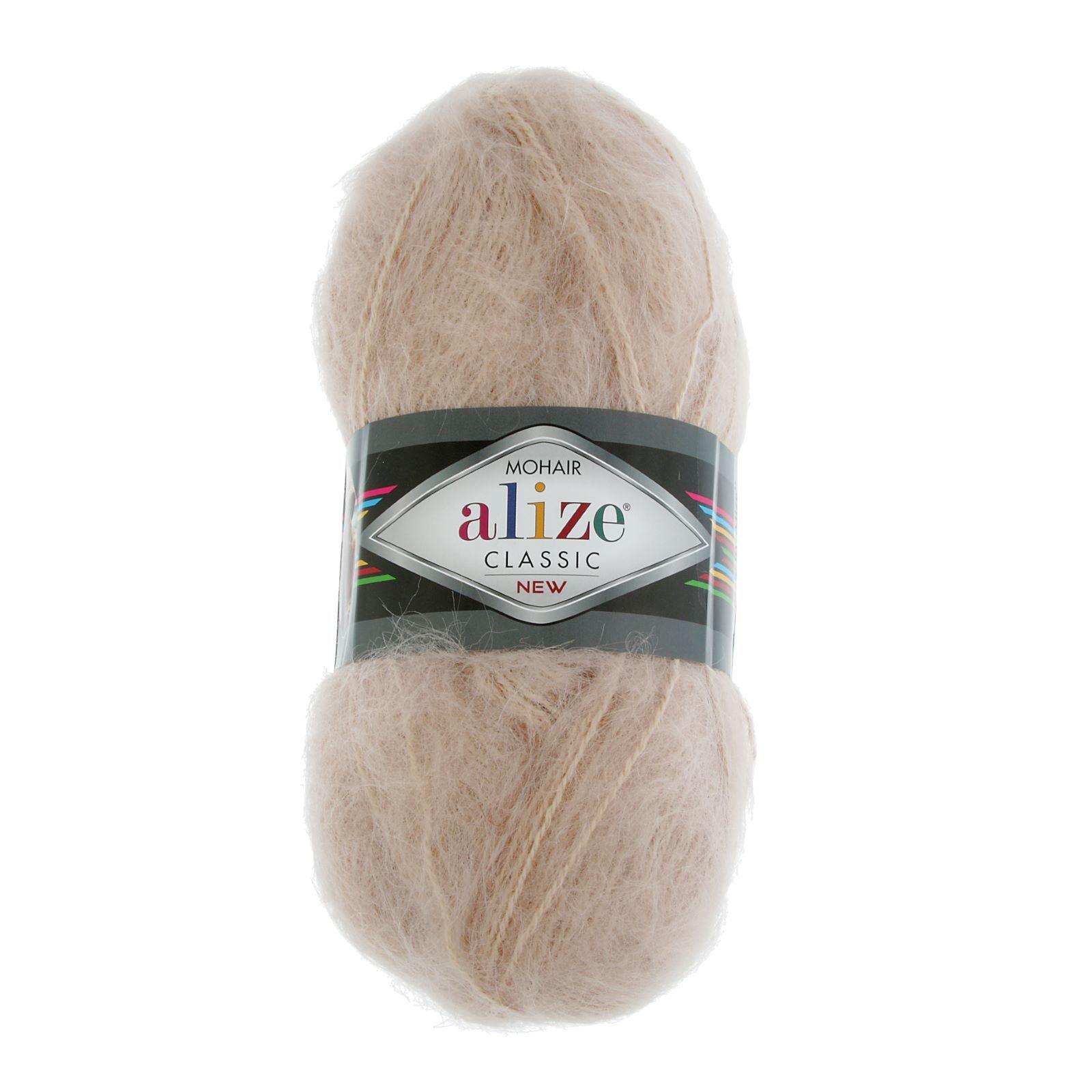 

Пряжа "Mohair classic" 25% мохер, 24% шерсть, 51% акрил 200м/100гр (67 молочно-бежевый), Пряжа для вязания "Mohair classic NEW"