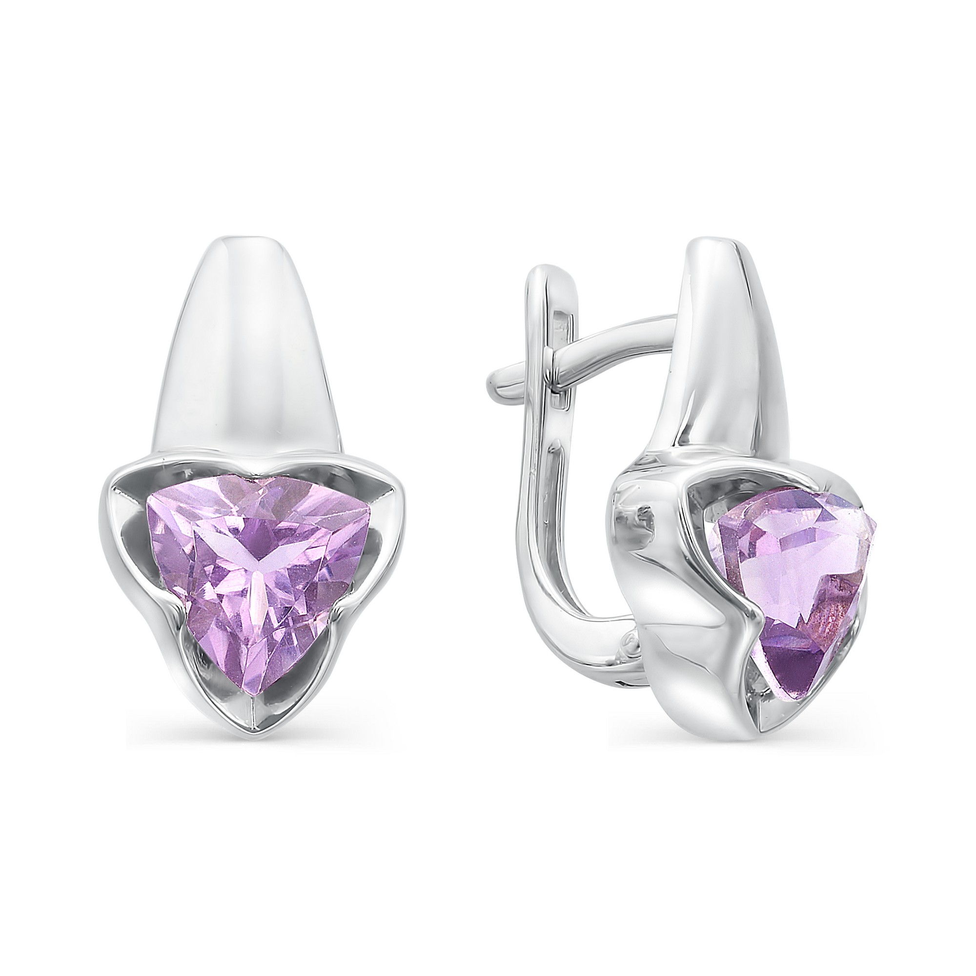 

Серьги из серебра с аметистом 02-0373/00АМ-00 АЛЬКОР, 02-0373/00АМ-00