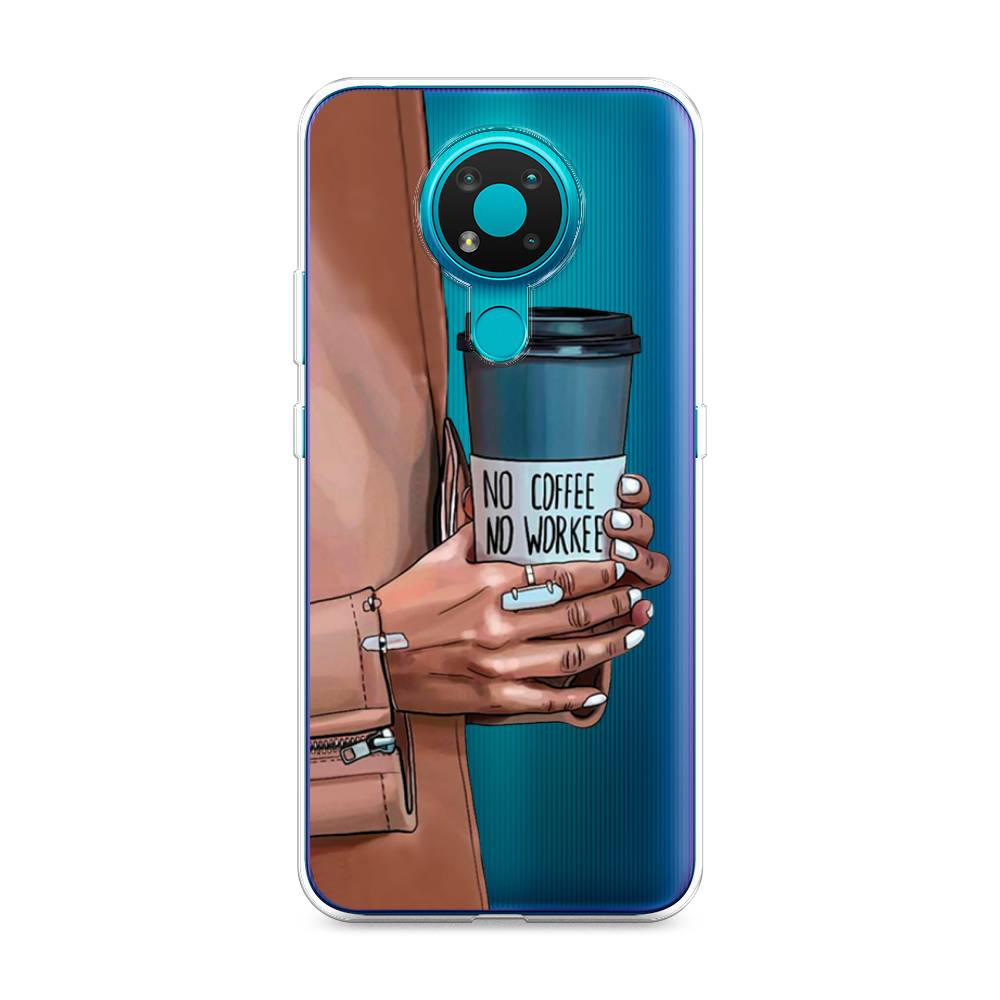 

Чехол Awog на Nokia 3.4 / Нокиа 3.4 "No coffee", Коричневый;серый, 123750-7