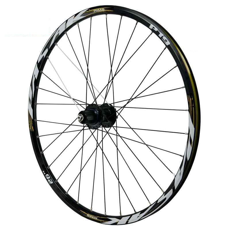 Заднее велосипедное колесо PASAK HB08/P19. 27.5 дюймов. Черный/Коричневый