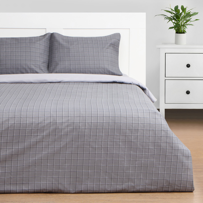 

Постельное бельё Этель Gray cage дуэт 150х215см-2 шт, 225х240см, 50х703 см-2 шт, новосатин