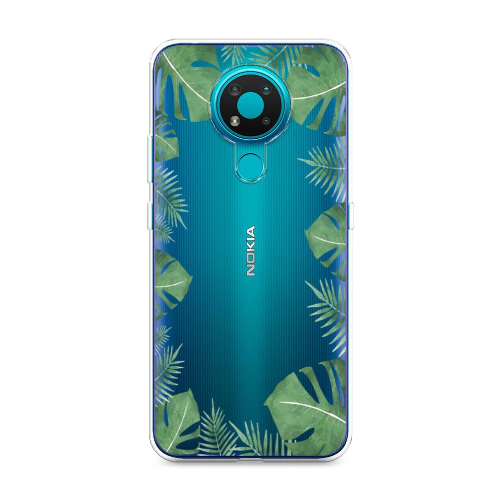 

Чехол Awog на Nokia 3.4 / Нокиа 3.4 "Листья папоротника рамка", Зеленый, 123750-8