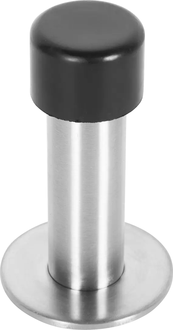 Стопор дверной Apecs DS-0009-Inox, 85 мм, цвет нержавеющая сталь