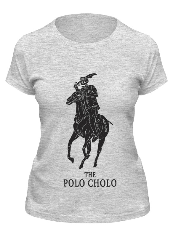 

Футболка женская Printio The polo серая L, Серый, The polo