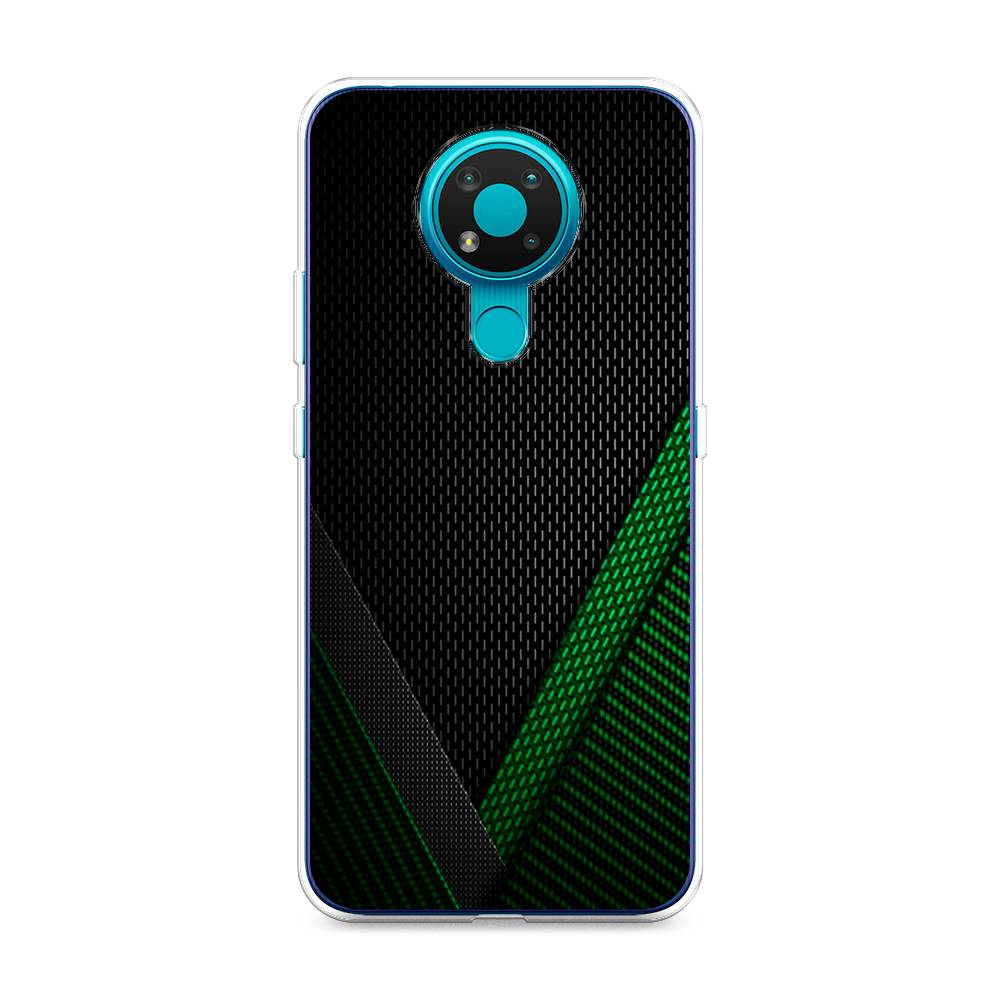 

Чехол Awog на Nokia 3.4 / Нокиа 3.4 "Зеленый карбон", Черный;зеленый, 123750-3