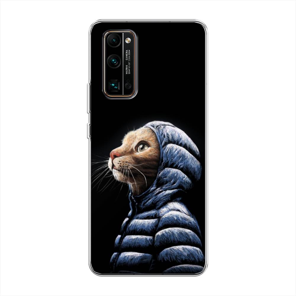 

Чехол Awog на Honor 30 Pro Plus "Кот в капюшоне", Черный;бежевый;синий, 612250-2